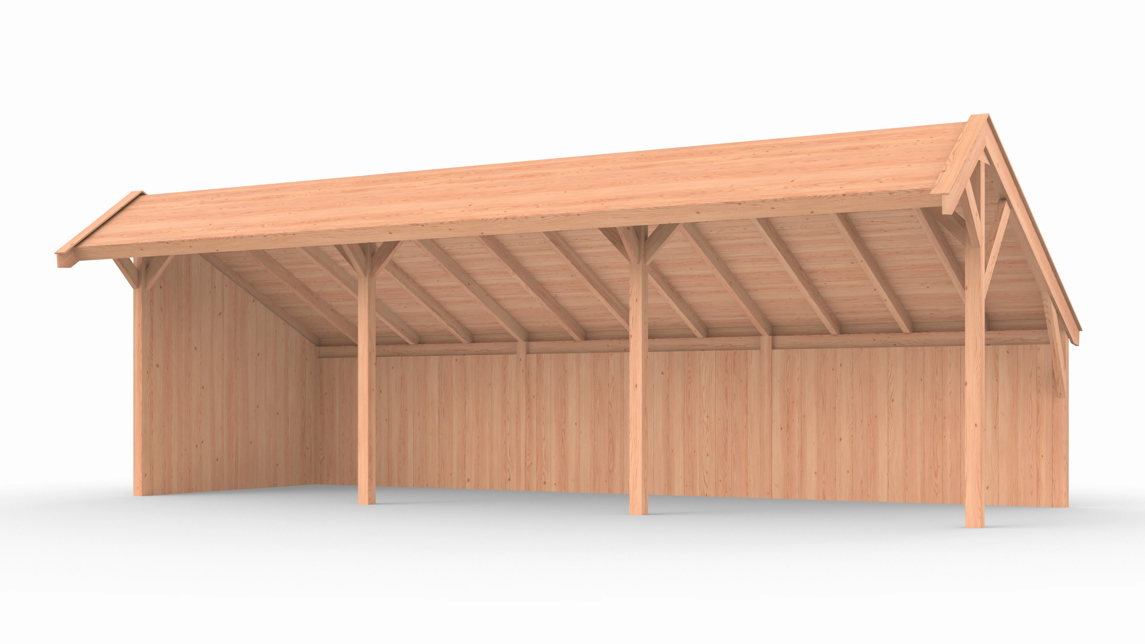 Douglas kapschuur, 900 x 300, met achterwand en zijwand, Westwood Comfort - Afbeelding 4